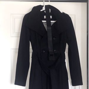 NWT Calvin Klein black size 2 pea coat